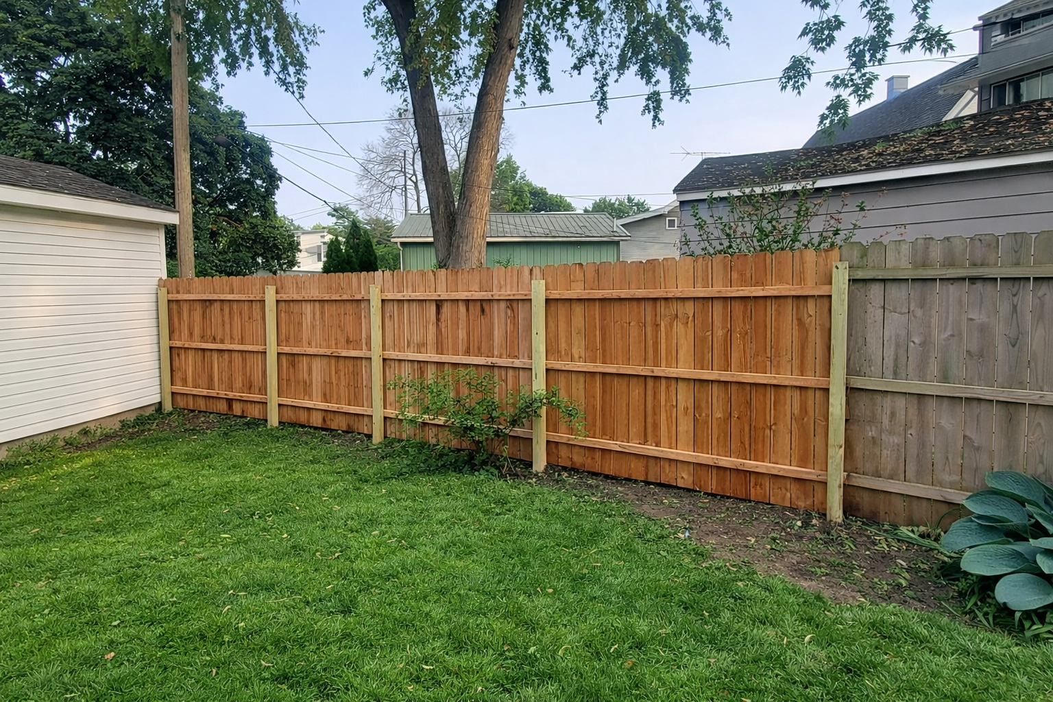 Wood fence repair and section replacement in Huntsville Alabama