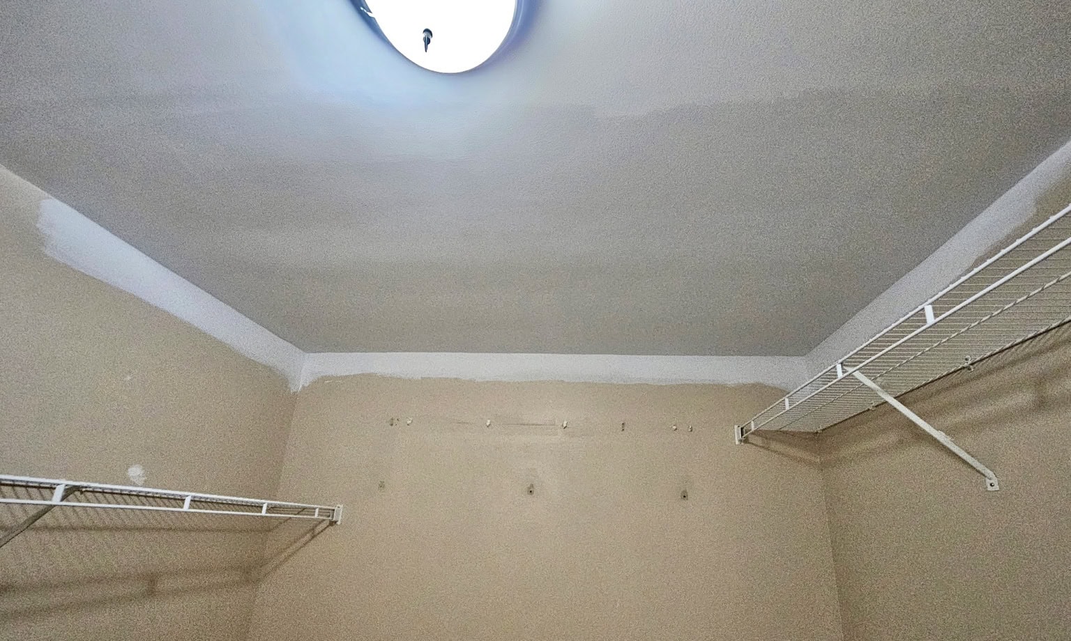 Closet ceiling drywall repair and replacement in Huntsville Alabama