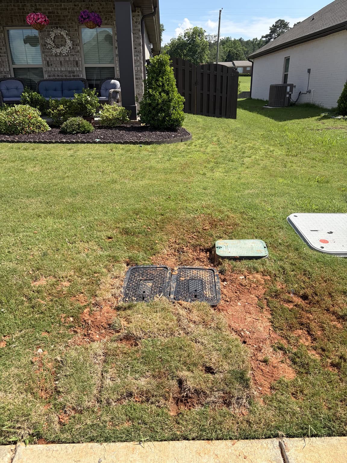 Irrigation meter connection for existing sprinkler system in Owens Cross Roads Alabama