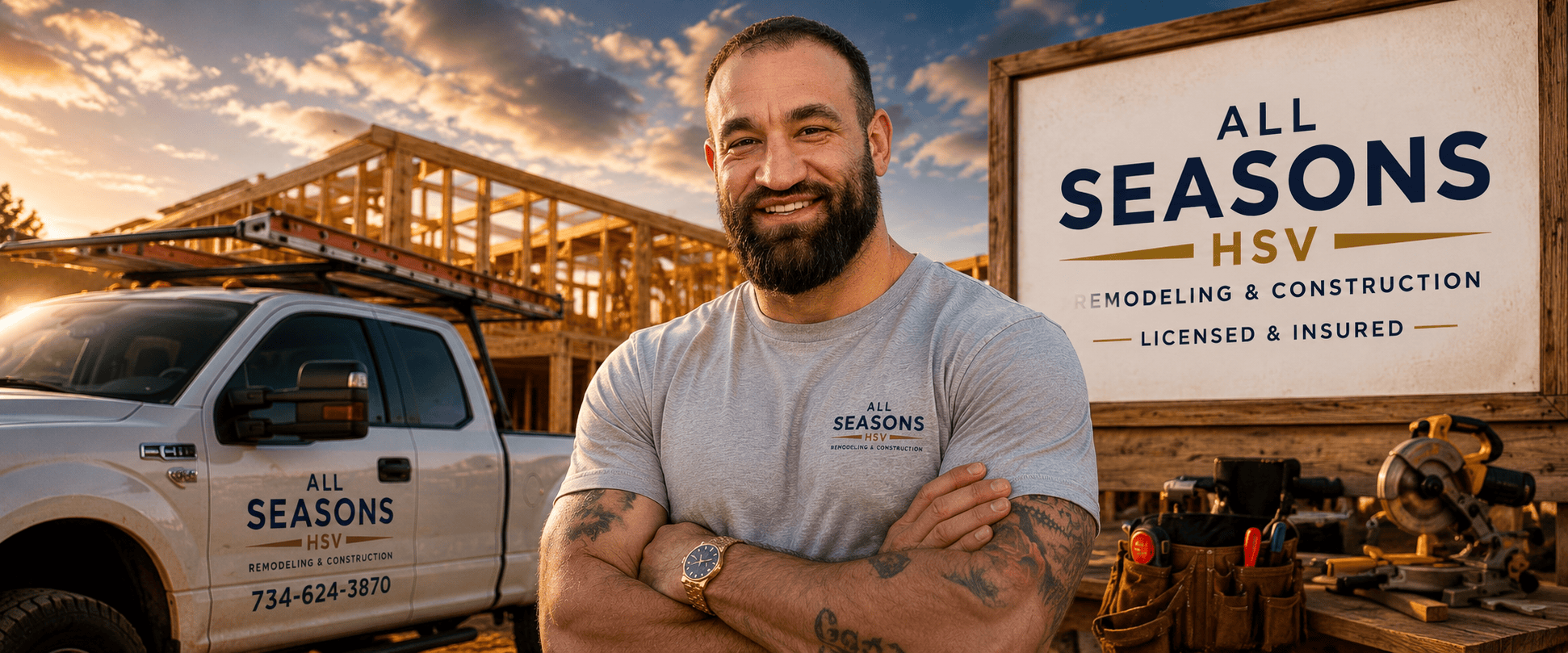 Jordan, owner of All Seasons Remodeling and Construction in Owens Cross Roads Alabama