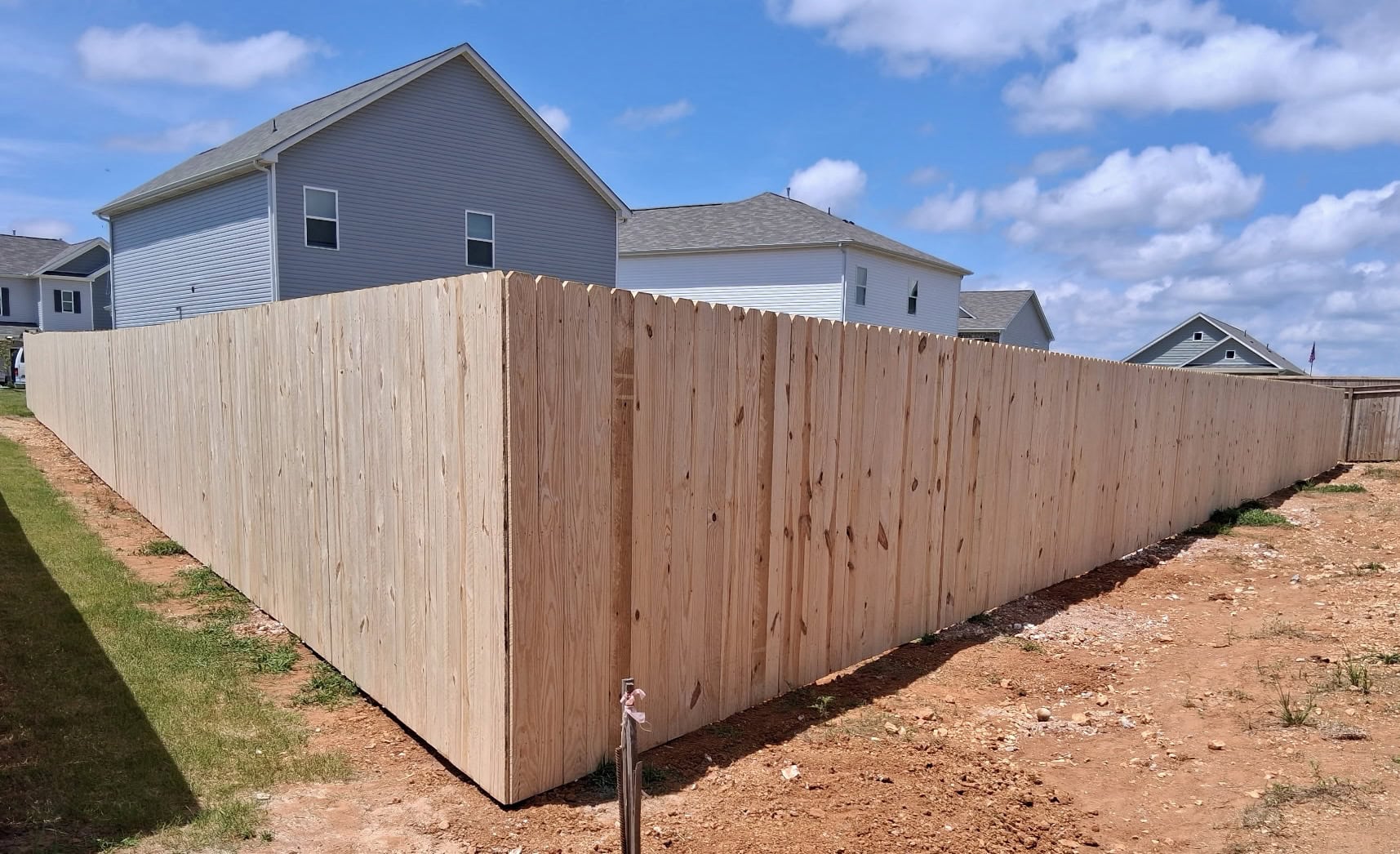 321 foot standard privacy fence installation in New Market Alabama